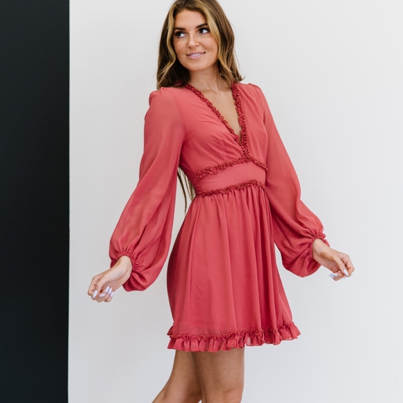 Regal Ruffles Mini Dress - Picture 3 of 5